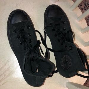 All back high top Converse